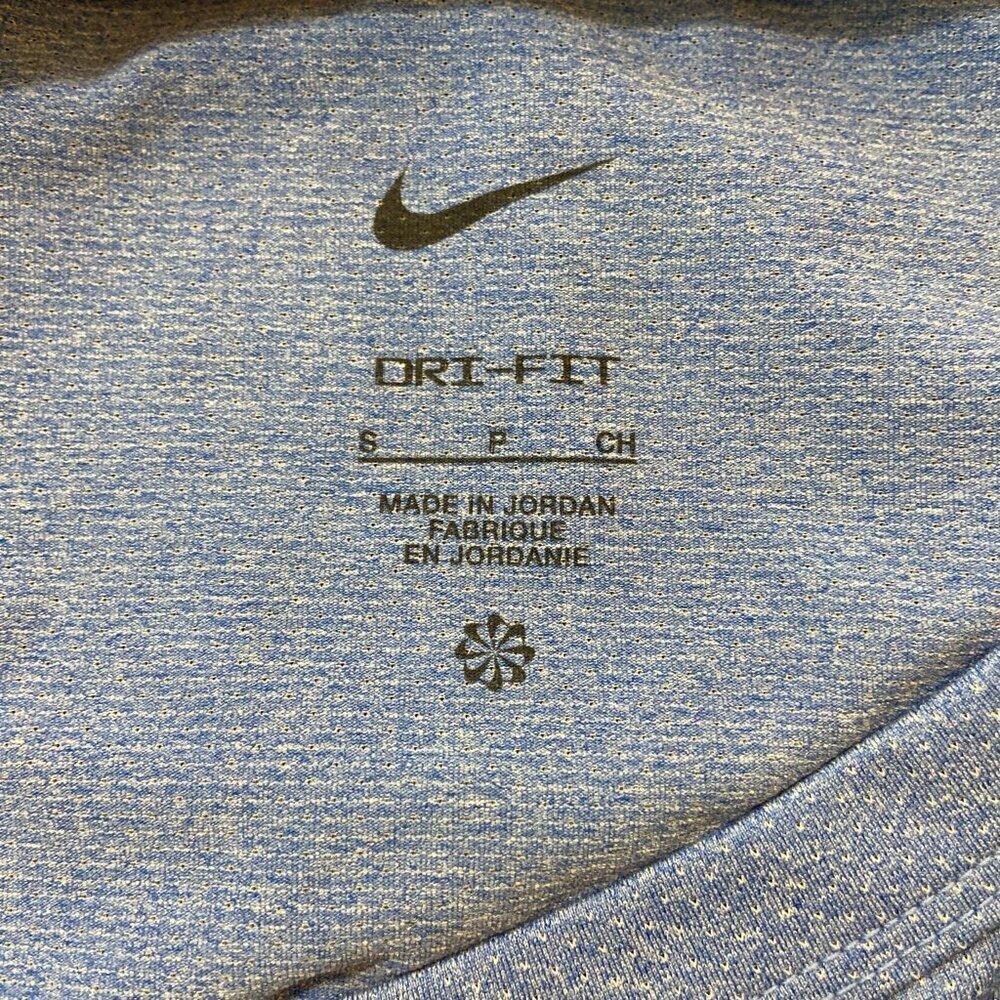 Nike Dri-Fit Men’s Training T-Shirt – Blue Heather – Size Small - Picture 2 of 6